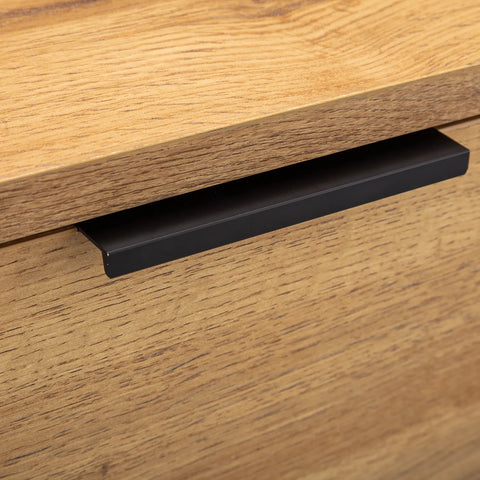 Bali Industrial Style 4 Drawer Chest – Oak Finish