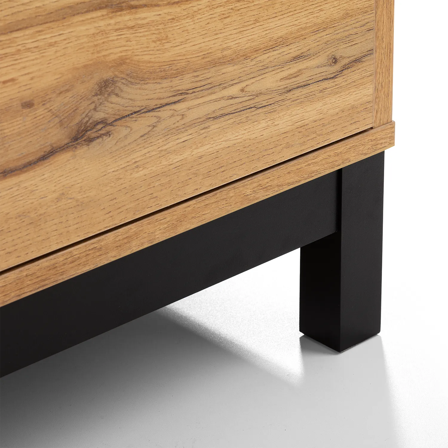 Bali Industrial Style 6 Drawer Chest – Oak Finish
