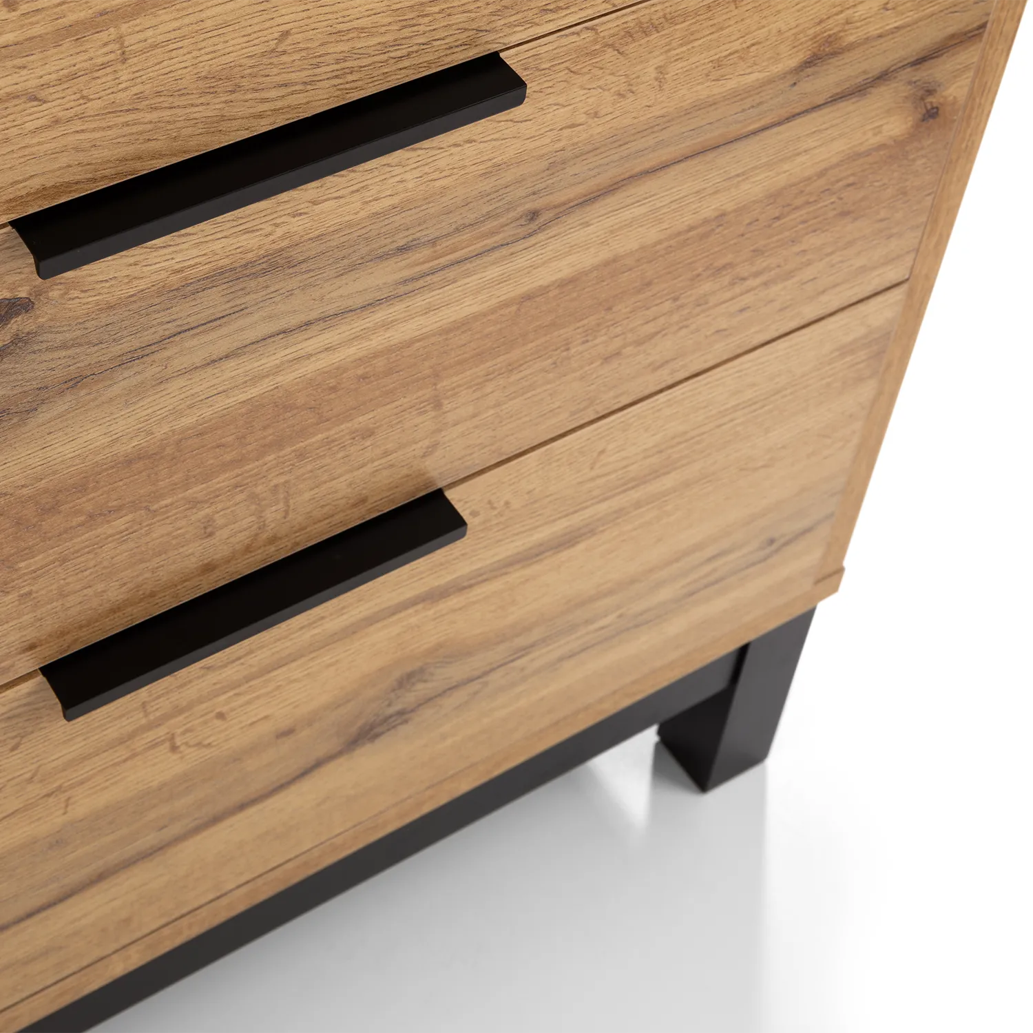 Bali Industrial Style 6 Drawer Chest – Oak Finish