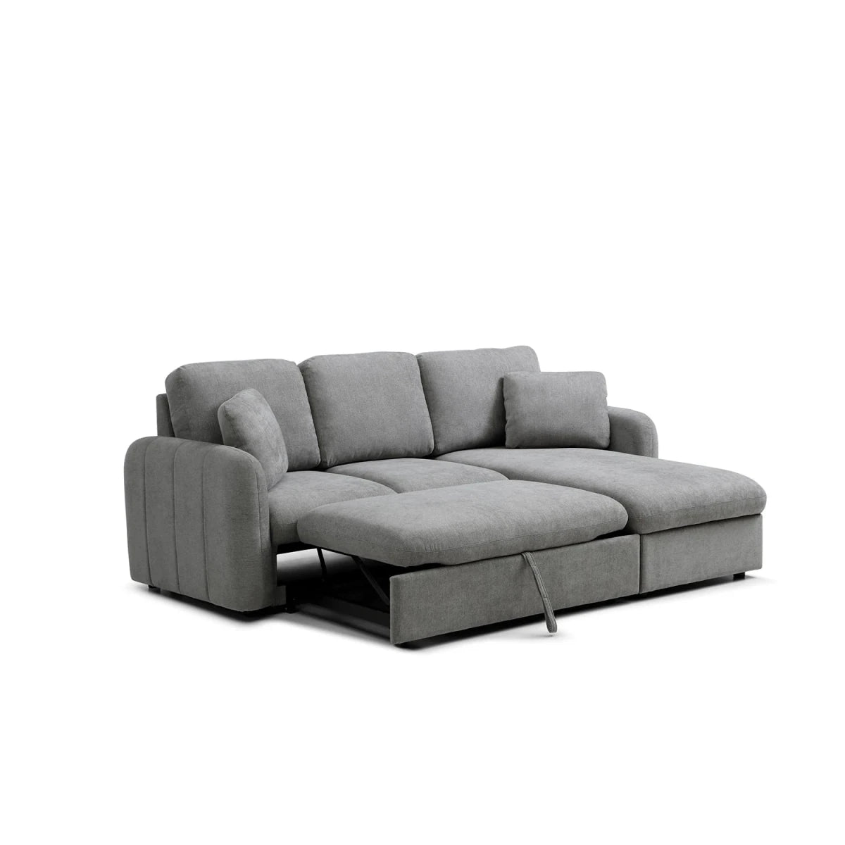 Baxter Grey Corner Chaise Sofa Bed with Storage - Sofa bed Mode