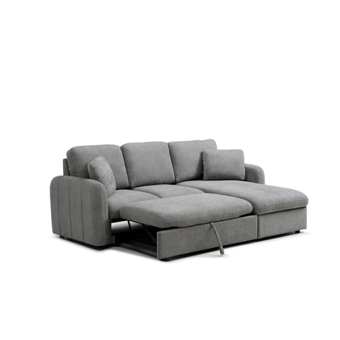 Baxter Grey Corner Chaise Sofa Bed with Storage - Sofa bed Mode
