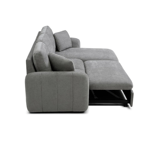 Baxter Grey Corner Chaise Sofa Bed with Storage