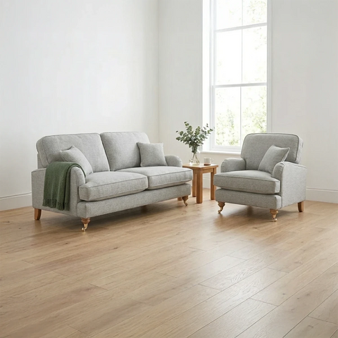 Pemberley Ticking Stripe Fabric Sofa Collection