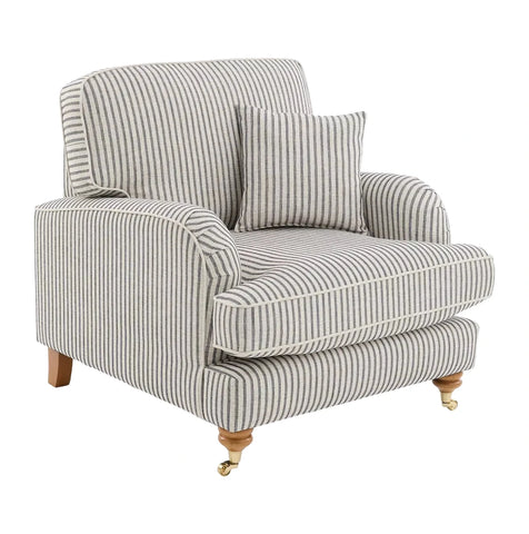 Pemberley Ticking Stripe Fabric Sofa Collection