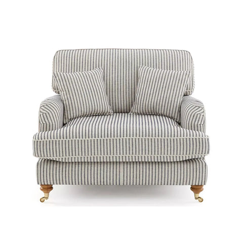Pemberley Ticking Stripe Fabric Sofa Collection