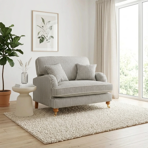 Pemberley Ticking Stripe Fabric Sofa Collection