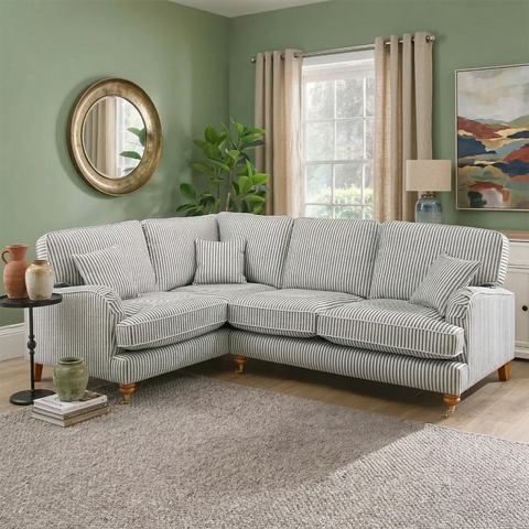 Pemberley Ticking Stripe Fabric Sofa Collection