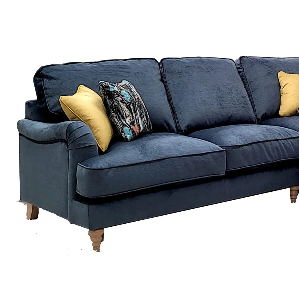 Wallace Jedi Airforce Blue Fabric 2 Corner 2 Sofa