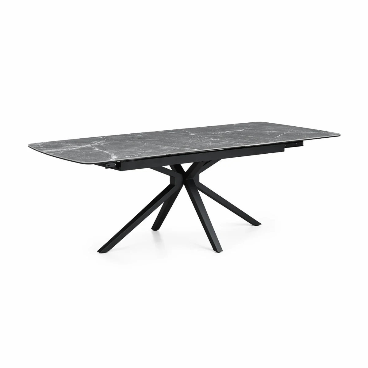 Beatrix Slate Mist Sintered Stone Extending Dining Table