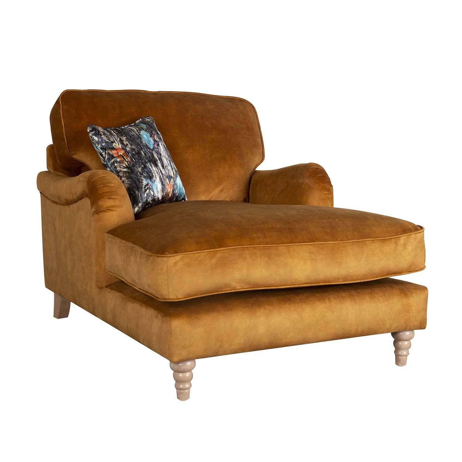 Wallace Plush Sublime Fabric Longer Chair