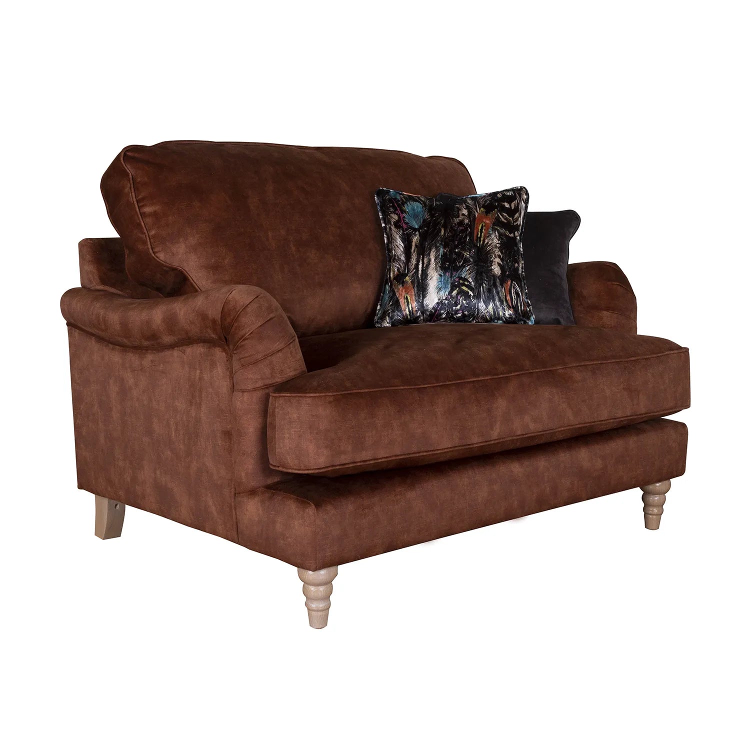 Wallace Plush Sublime Fabric Love Chair
