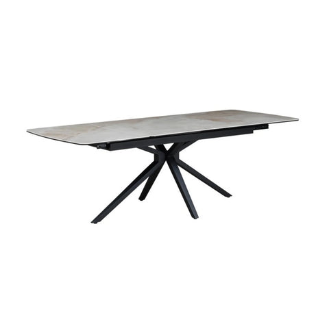 Beatrix Whisper Jade Sintered Stone Extending Dining Table