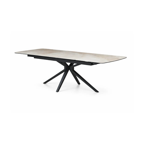 Beatrix Whisper Jade Sintered Stone Extending Dining Table