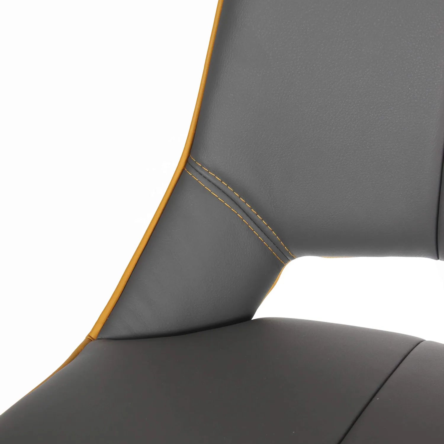 Bella Swivel Leather Effect Bar Chair – Graphite Grey & Yellow - Pendle Village Furniture
