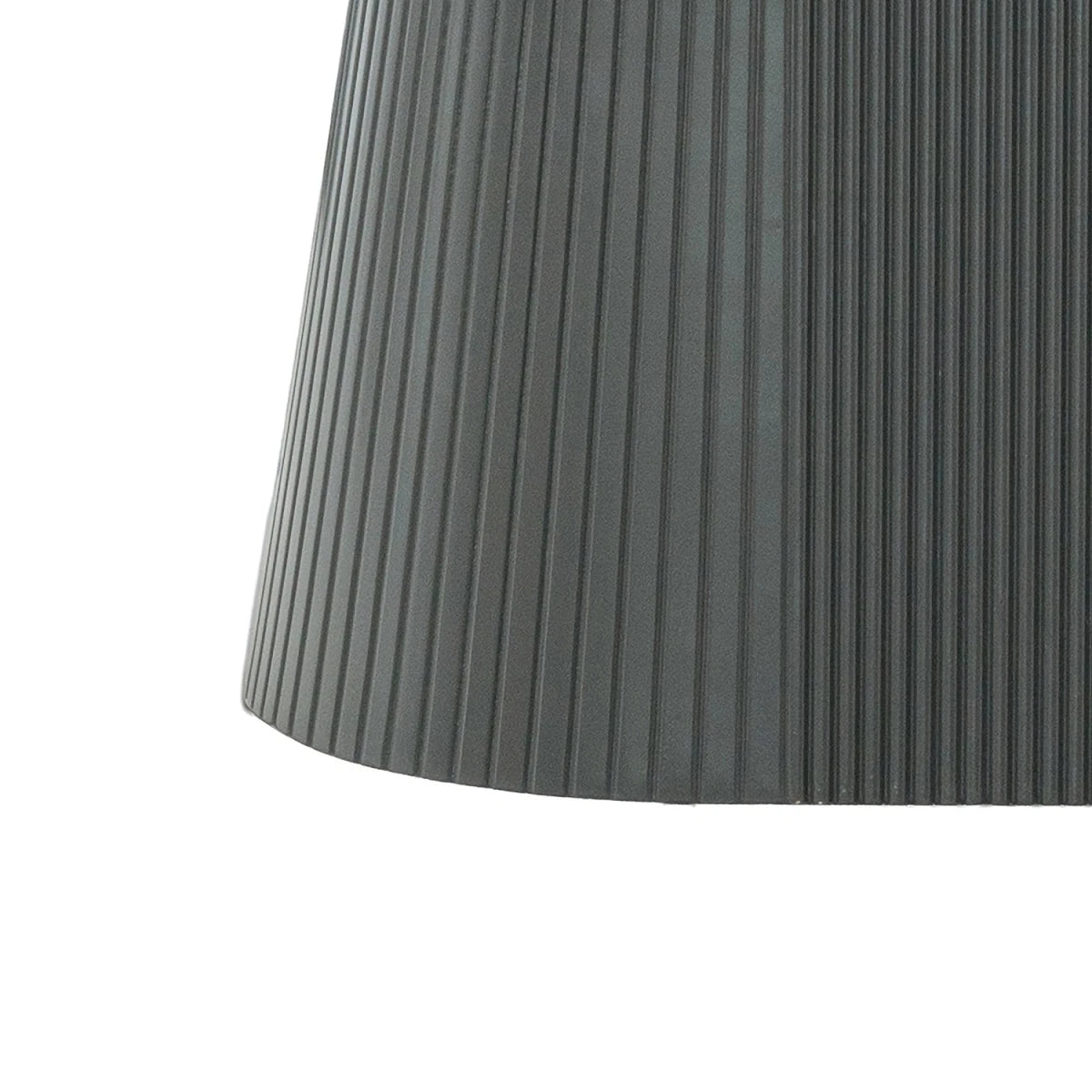 Close-up of a Bellagio Grey Sintered Stone Dining Table Showing Fluted Pedestal Base