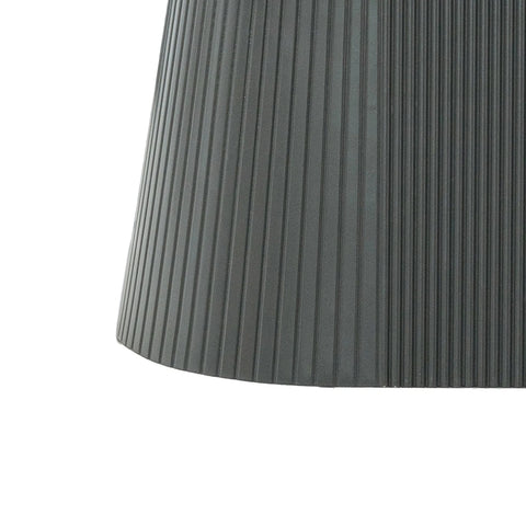 Close-up of a Bellagio Grey Sintered Stone Dining Table Showing Fluted Pedestal Base