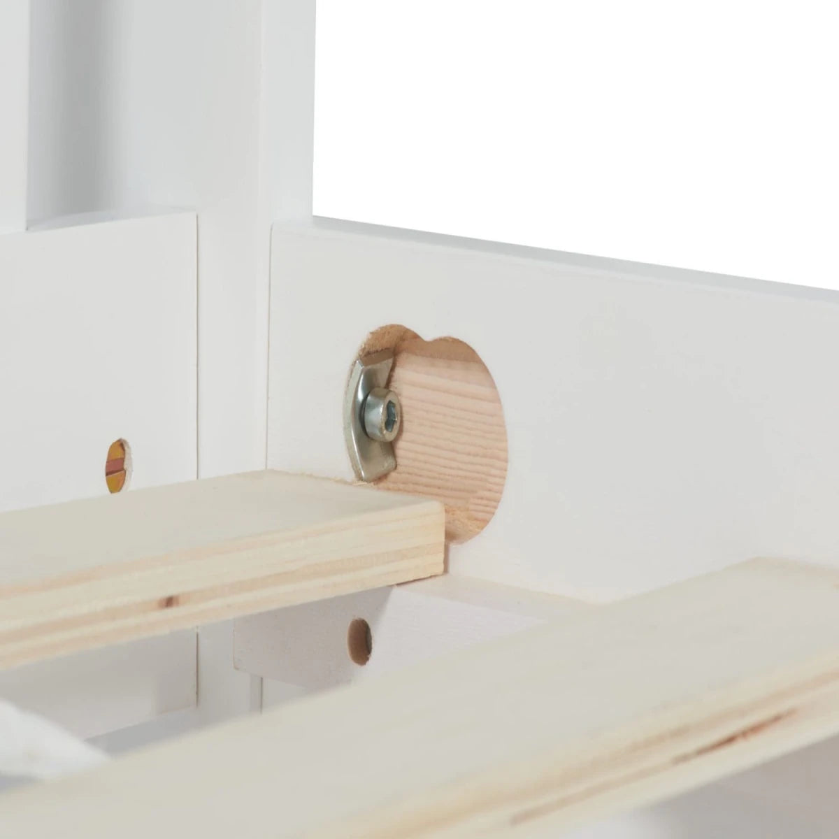 Bed slat system ensuring stability and responsive support.