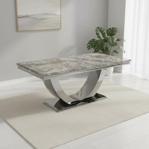 Bentley Mix Brown Marble Dining Table