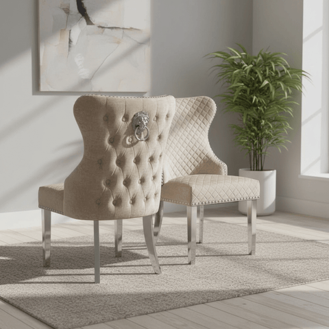 Bentley Cream Shimmer Dining Chairs - Set of 4
