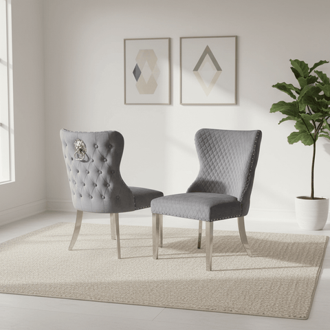 Bentley Grey Shimmer Dining Chairs - Set of 4