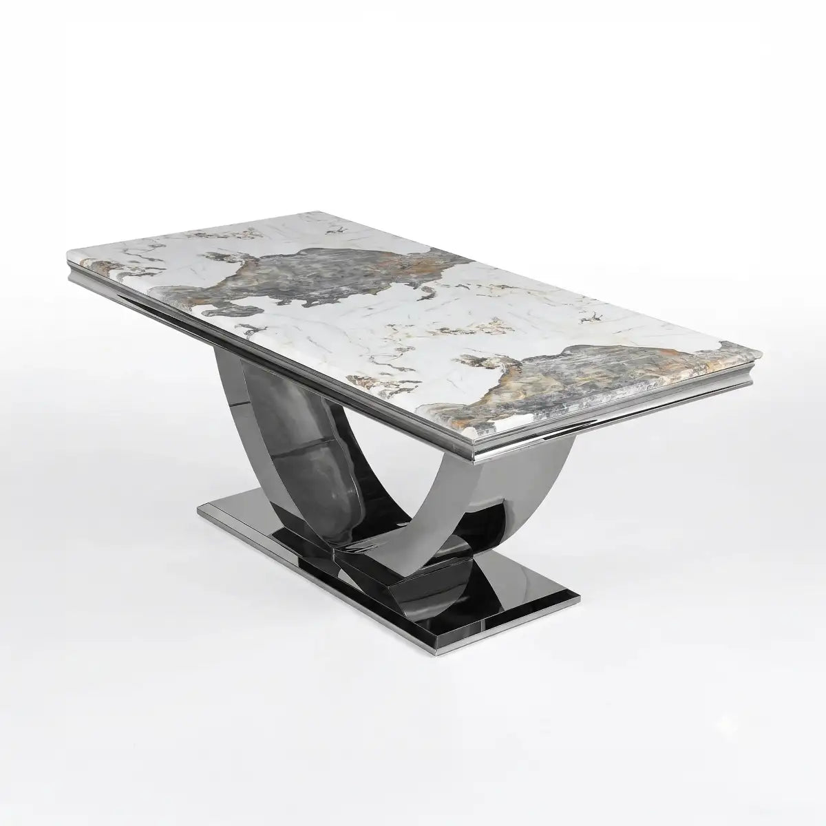 Bentley Venice Grey Marble Top Dining Table - Table shown in Pandora Marble 