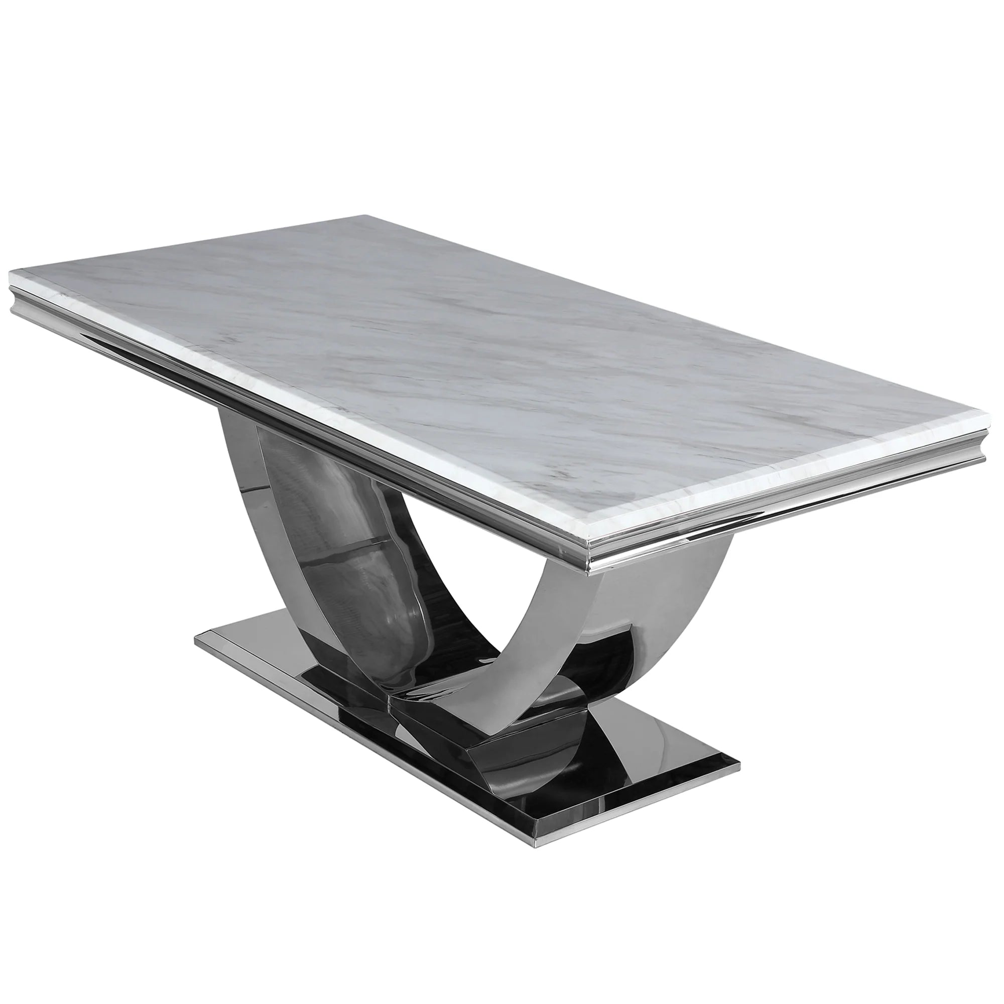 Bentley Venice Grey Marble Top Dining Table - Pendle Village Furniture