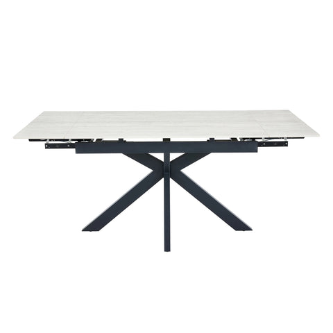 Bergen Ivory Sintered Stone Ceramic Extending Dining Table 120–180cm