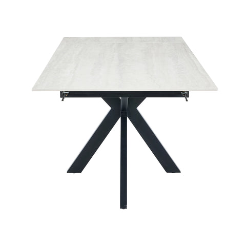 Bergen Ivory Sintered Stone Ceramic Extending Dining Table 120–180cm