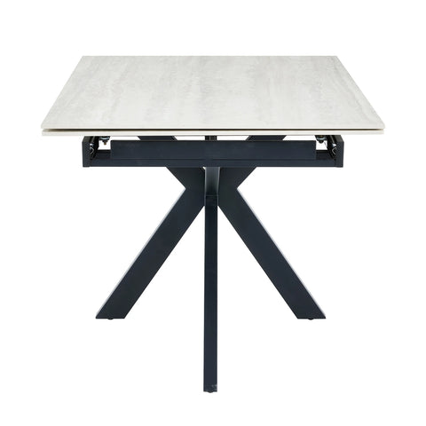 Bergen Ivory Sintered Stone Ceramic Extending Dining Table 120–180cm