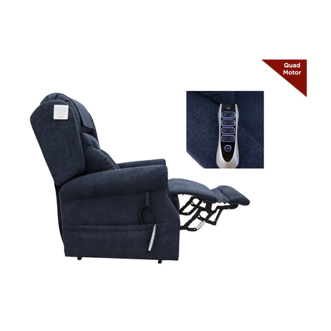 Berkshire Deep Blue Dual or Quad Motor Lift & Tilt Recliner Chair - Pendle Village Furniture