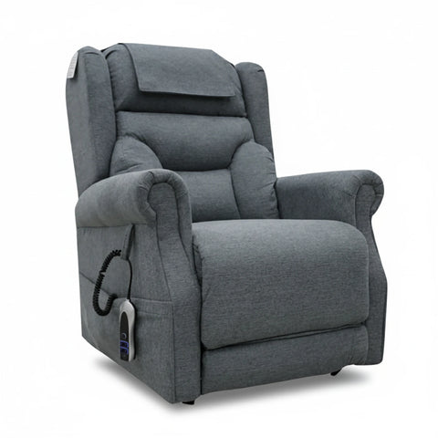Berkshire Steel Grey Dual or Quad Motor Lift & Tilt Recliner Chair - Pendle Village Furniture
