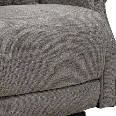 Close-up of a stone upholstered Berkshire Stone Fabric Upholstered Premium Comfort Accessibility Rise & Recline Chair with Dual or Quad Motor showing the fabric texture and seat structure.