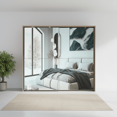 Wiemann Bristol Rustic Oak Sliding Door Mirrored Wardrobe