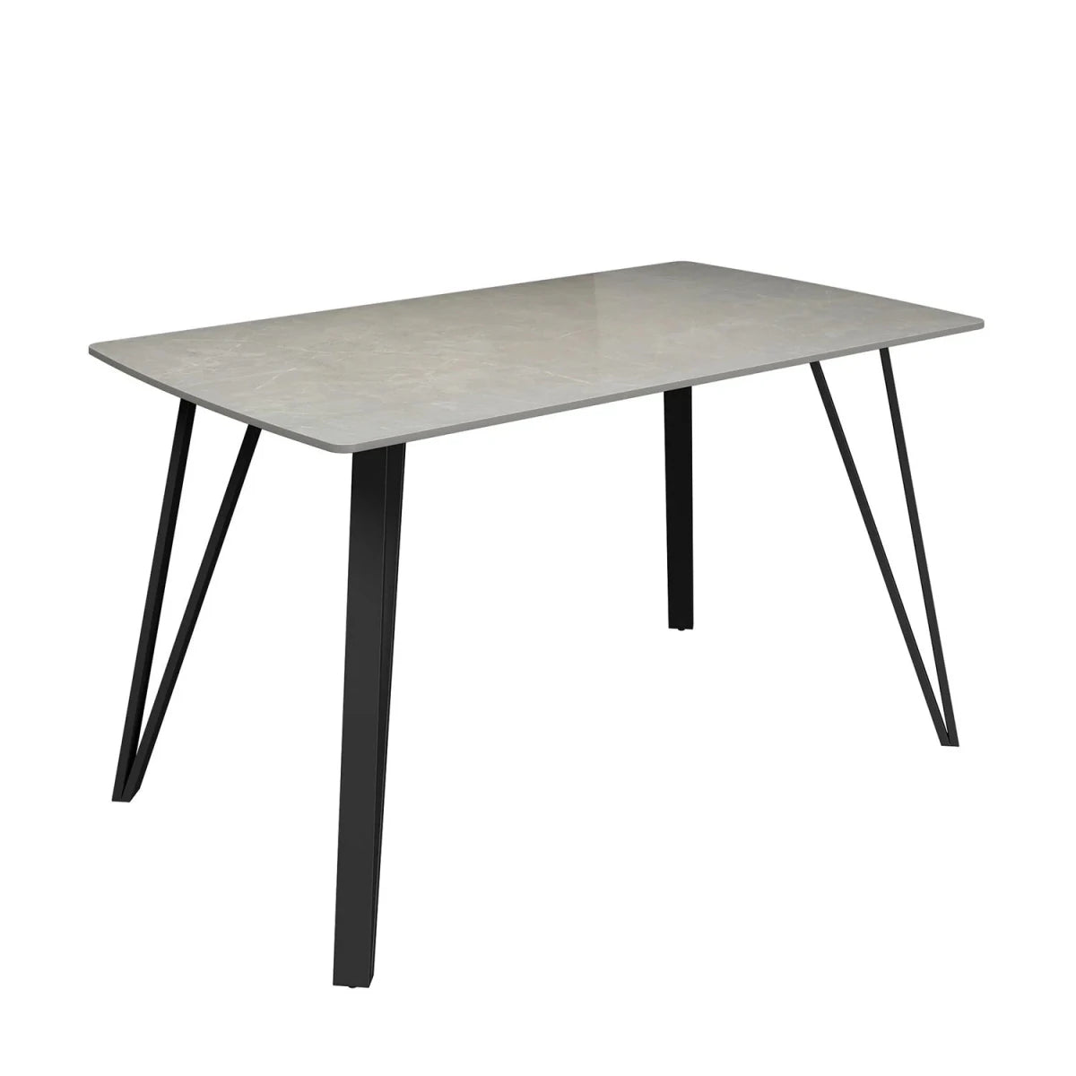 Bianco Grey Gloss Ceramic Dining Table 