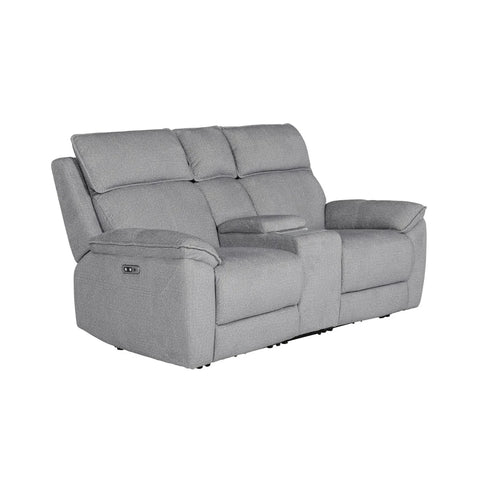 Bailey 2 Seater Electric Recliner Sofa with Console – Grey