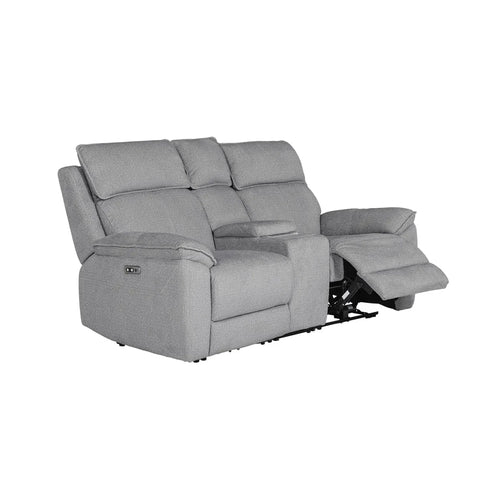 Bailey 2 Seater Electric Recliner Sofa with Console – Grey