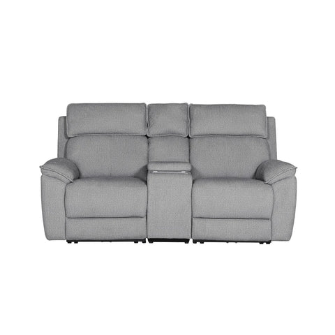Bailey 2 Seater Electric Recliner Sofa with Console – Grey