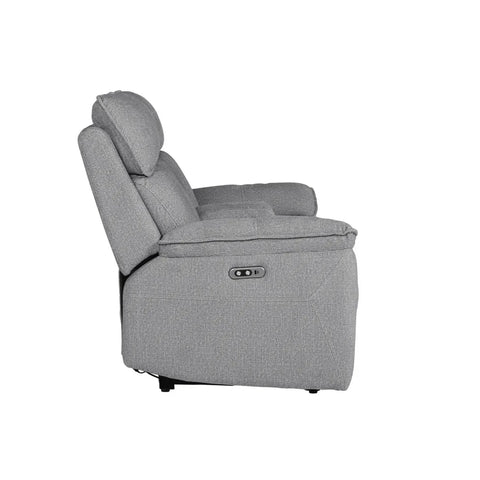 Bailey 2 Seater Electric Recliner Sofa with Console – Grey