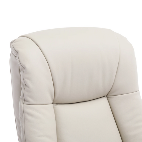 Bigelow Leather Match Swivel Recliner Chair with Footstool - Pendle Village Furniture
