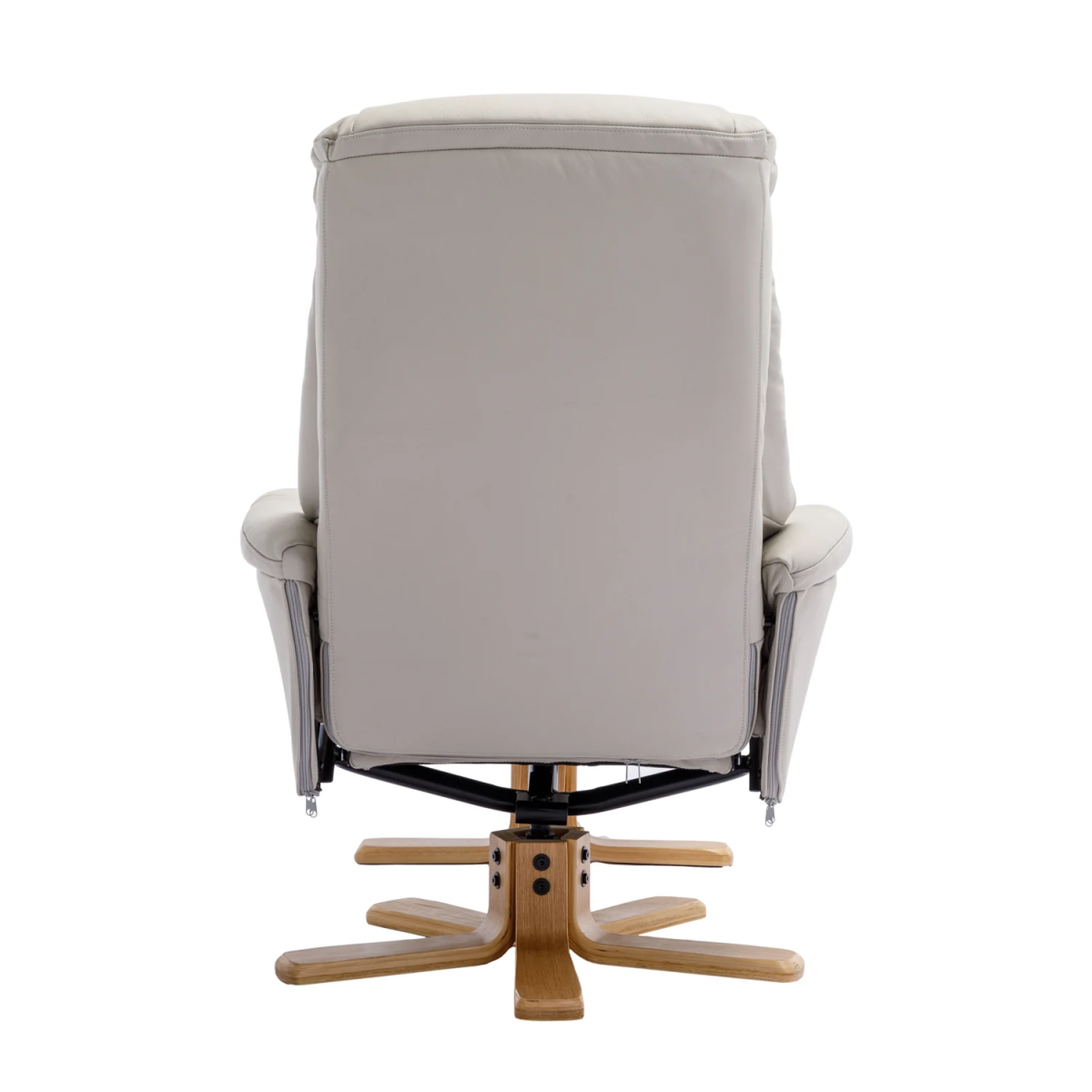 Bigelow Leather Match Swivel Recliner Chair with Footstool - Pendle Village Furniture