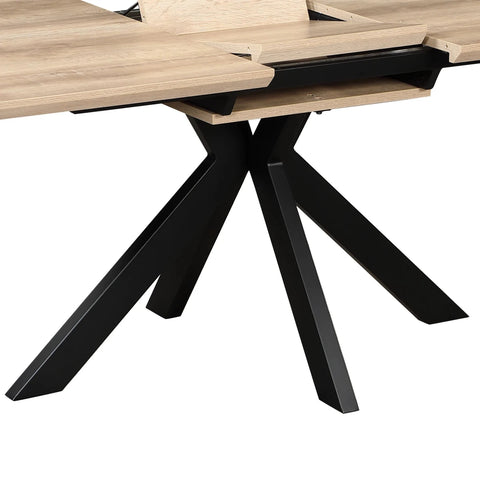 Bolton Distressed Oak Effect Extending Dining Table 140–180cm