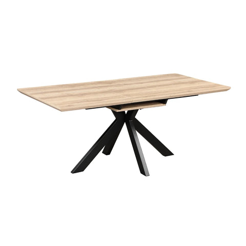 Bolton Distressed Oak Effect Extending Dining Table 140–180cm