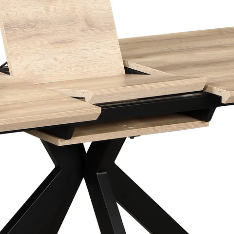 Bolton Distressed Oak Effect Extending Dining Table 140–180cm