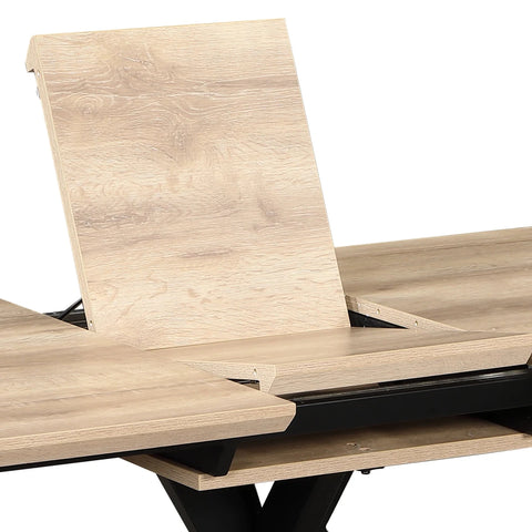 Bolton Distressed Oak Effect Extending Dining Table 140–180cm