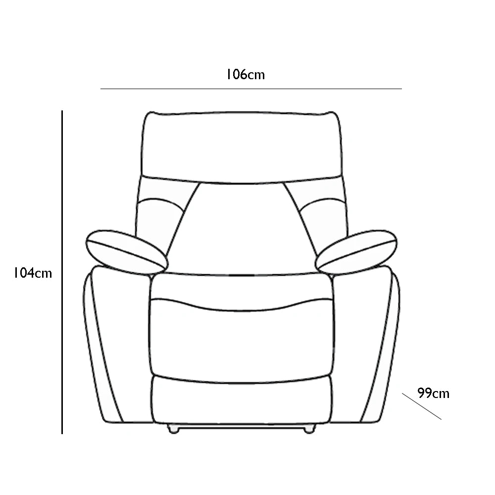 Bolton Electric Recliner Sofa Range - Arm Chair Dimensions