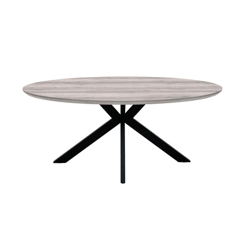 Bolton Grey Oak Effect Oval Dining Table 180cm