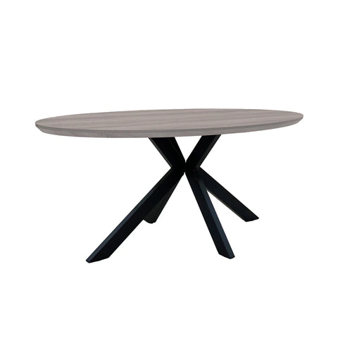 Bolton Grey Oak Effect Oval Dining Table 180cm