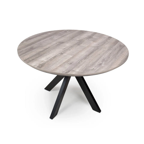 Bolton Grey Oak Effect Round Dining Table 120cm