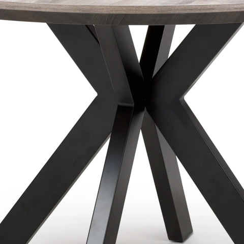 Bolton Grey Oak Effect Round Dining Table 120cm