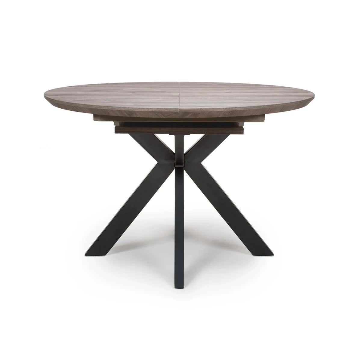 Bolton Grey Oak Effect Round to Oval Extending Smart Top Dining Table